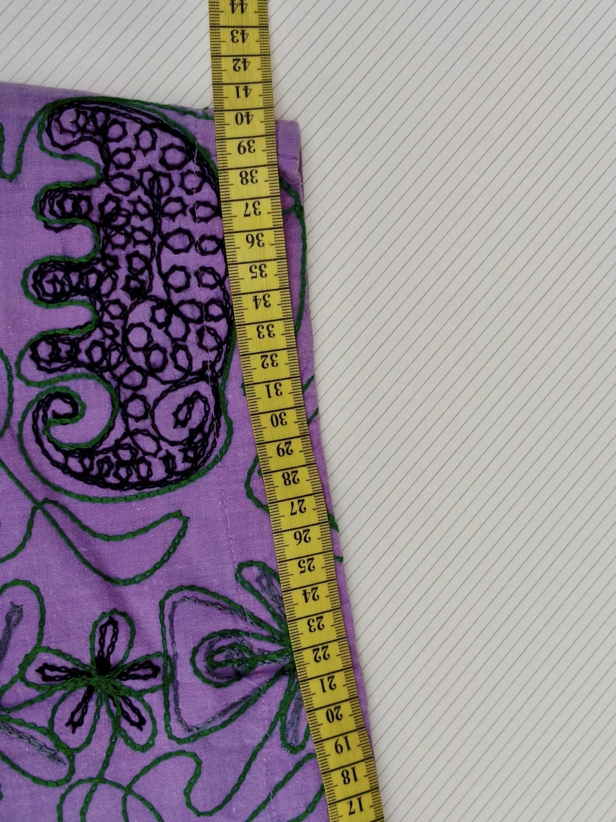 Lila geborduurde pareo rok – Maat M – 100% katoen – Gemaakt in Nepal 💜 – photo 8